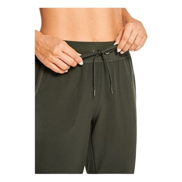 CRZ YOGA Joggers Dark Olive Feathery-Fit Flat Waistband Drawstring S - Picture 7 of 12
